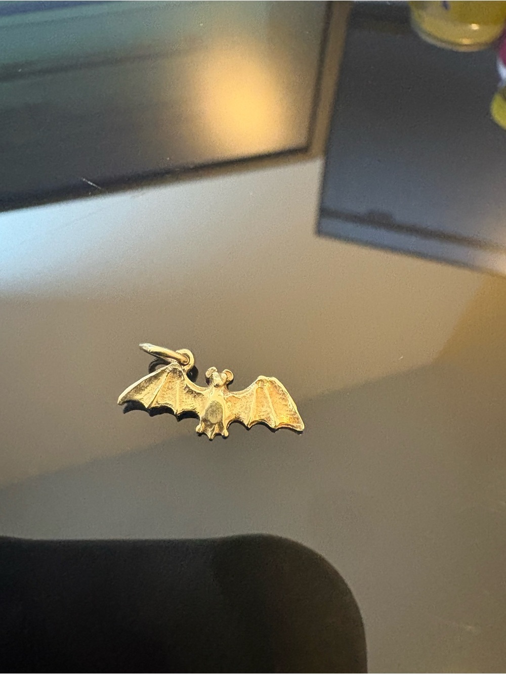 18k Solid Gold Bat Charm